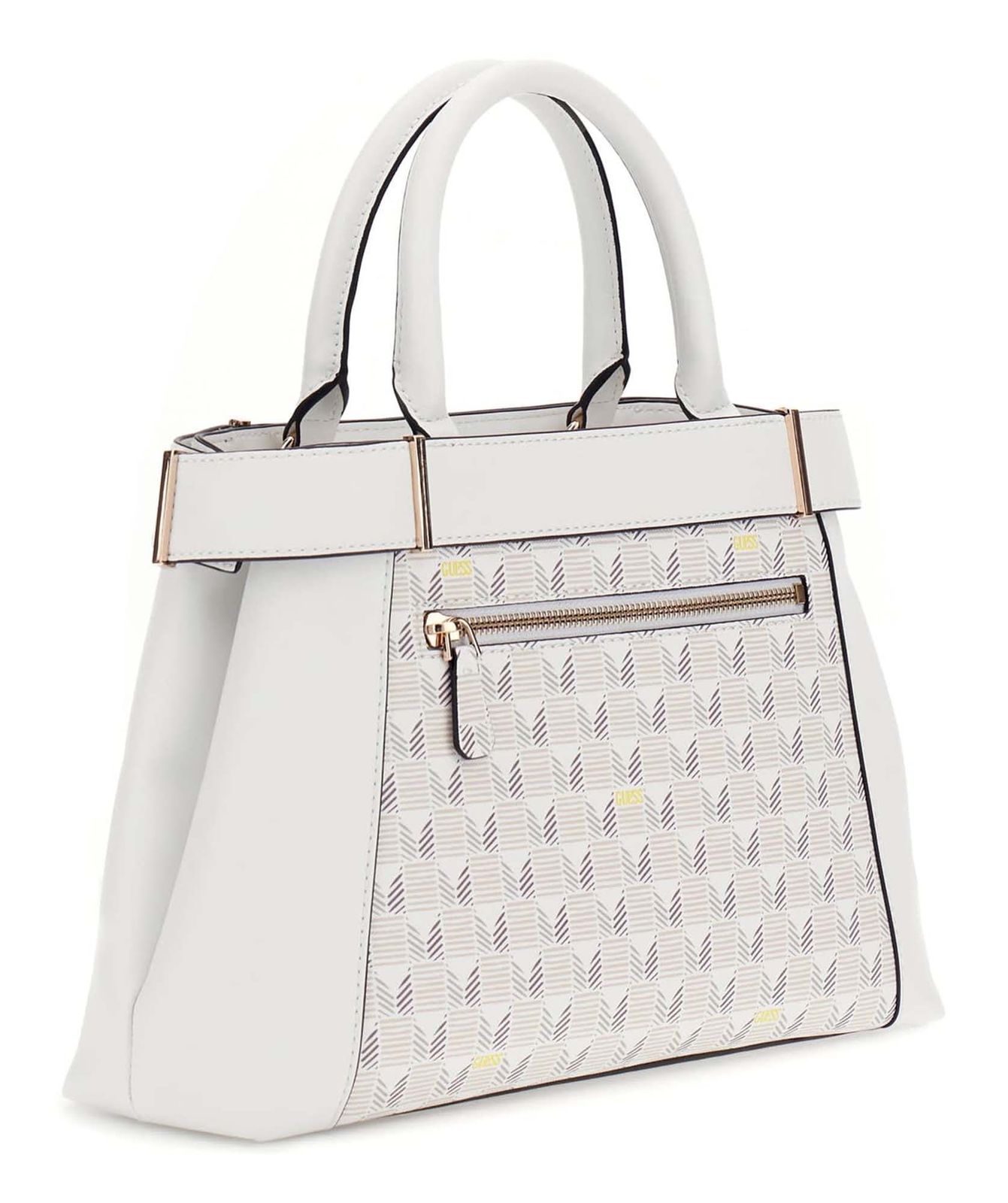 GUESS G Wave II Satchel Bag Stone Logo GUESS G Wave II Satchel Bag Stone Logo