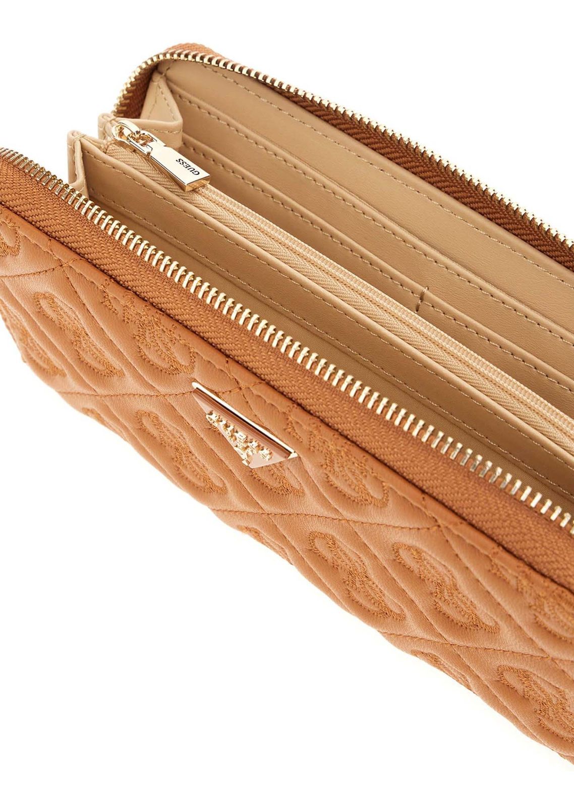 GUESS Adelasia SLG Zip Around Wallet L Caramel GUESS Adelasia SLG Zip Around Wallet L Caramel