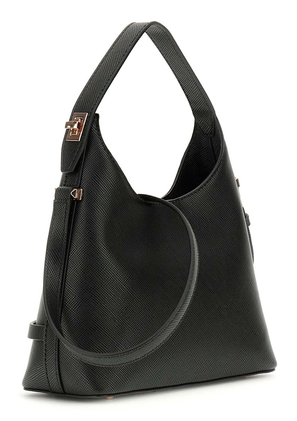 GUESS Rosalba Hobo Crossbody Bag S Black GUESS Rosalba Hobo Crossbody Bag S Black