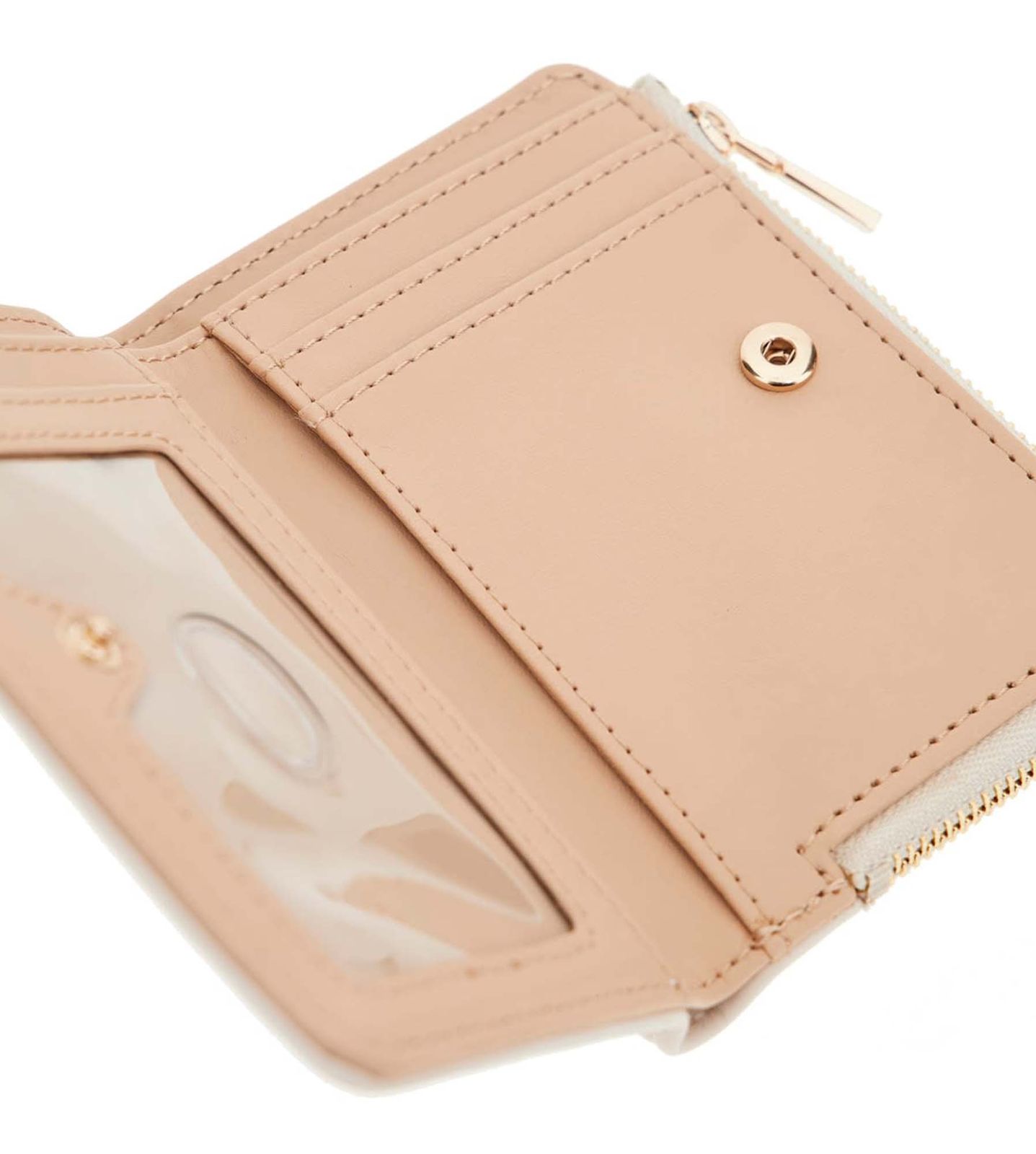GUESS Talent SLG Zip Around Card Case Cream White GUESS Talent SLG Zip Around Card Case Cream White