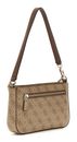 GUESS Noelle II Mini Top Zip Shoulder Bag Latte Logo / Brown GUESS Noelle II Mini Top Zip Shoulder Bag Latte Logo / Brown