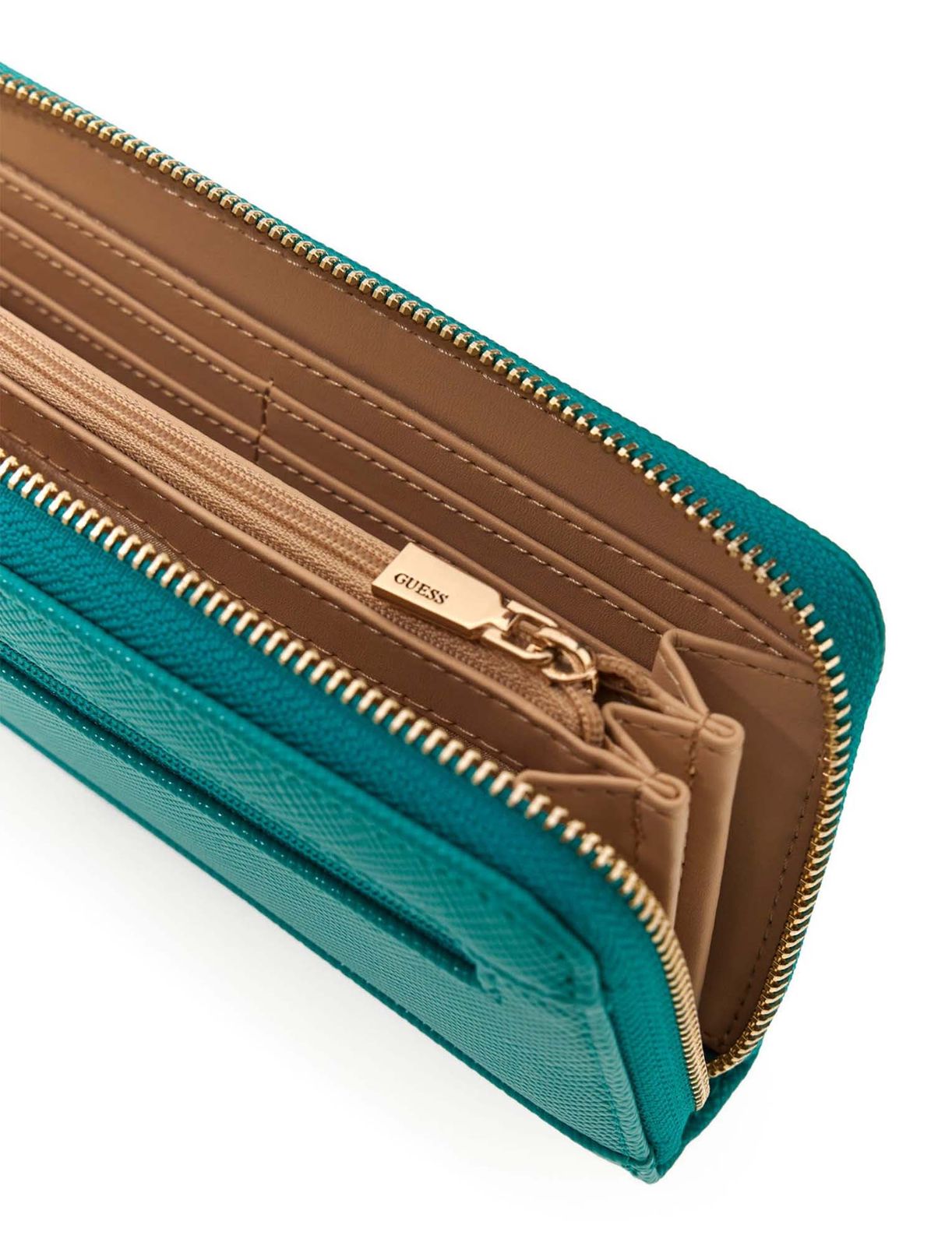 GUESS Laurel II Large Zip Around Wallet L Emerald Green GUESS Laurel II Large Zip Around Wallet L Emerald Green