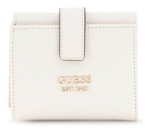 GUESS Rosalba SLG Petite Trifold Wallet Cream White