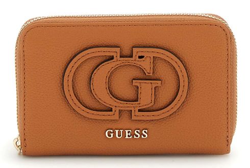 GUESS Calebra SLG Medium Zip Around Wallet M Cognac