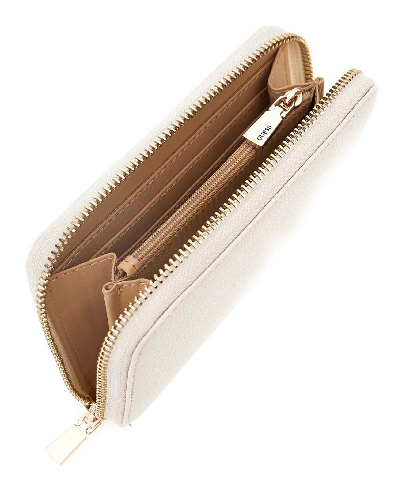 GUESS Calebra SLG Medium Zip Around Wallet M Cream White GUESS Calebra SLG Medium Zip Around Wallet M Cream White