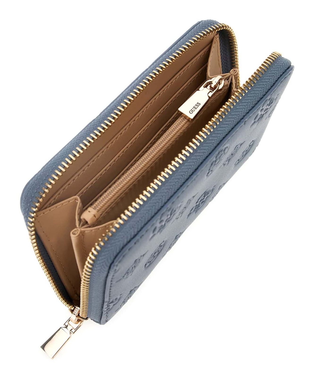GUESS Phoebe SLG Medium Zip Around Wallet M Slate Logo GUESS Phoebe SLG Medium Zip Around Wallet M Slate Logo