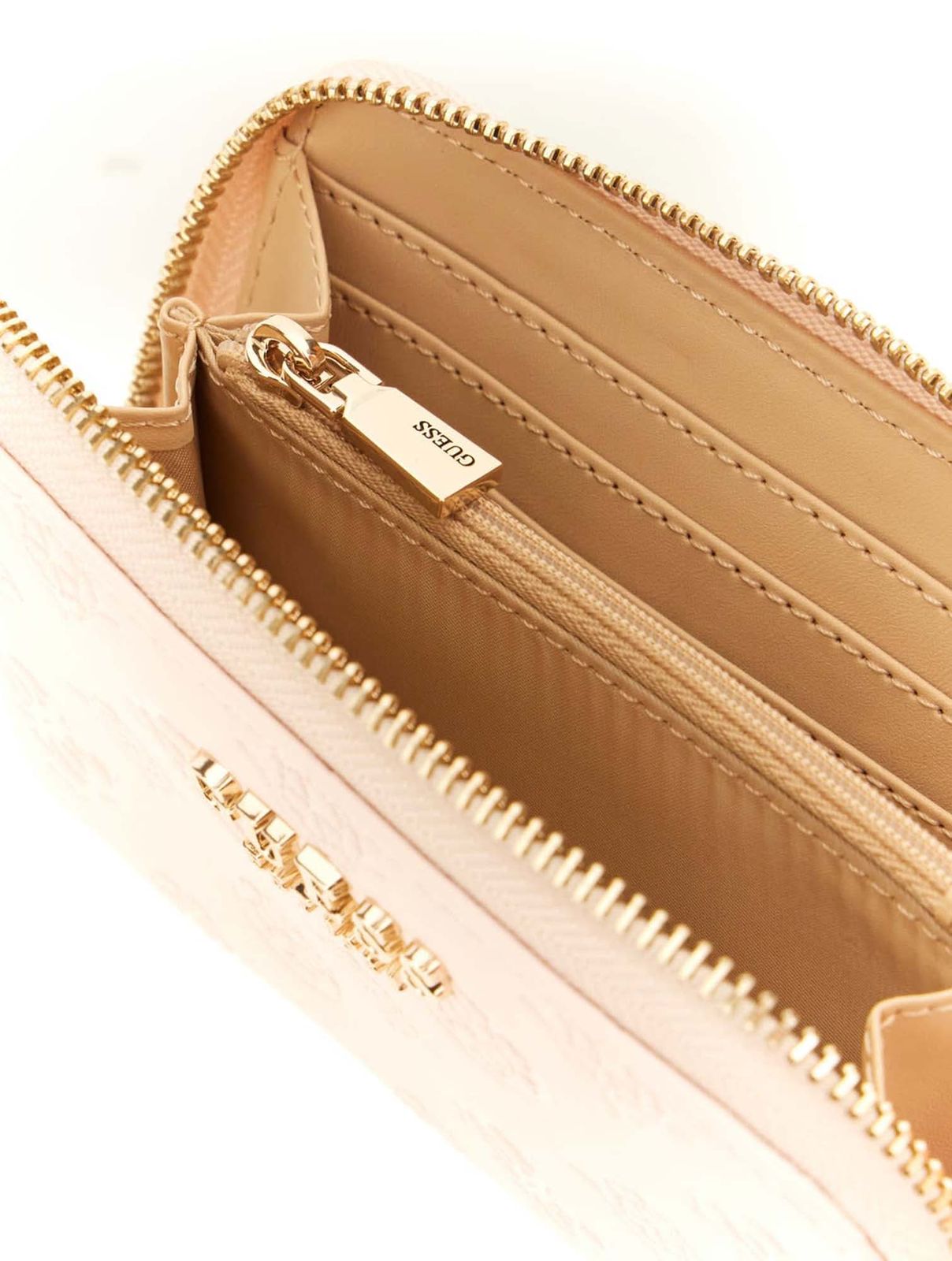 GUESS Phoebe SLG Medium Zip Around Wallet M Rose Water Logo GUESS Phoebe SLG Medium Zip Around Wallet M Rose Water Logo