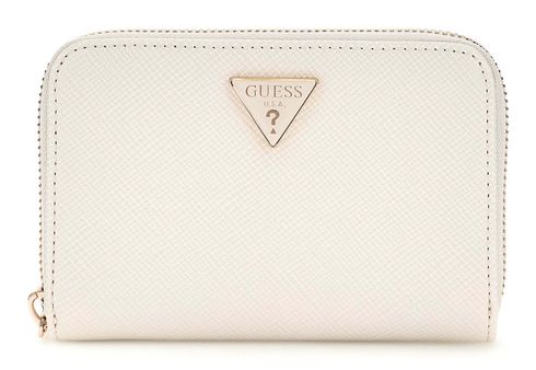 GUESS Rosalba SLG Medium Zip Around Wallet M Cream White
