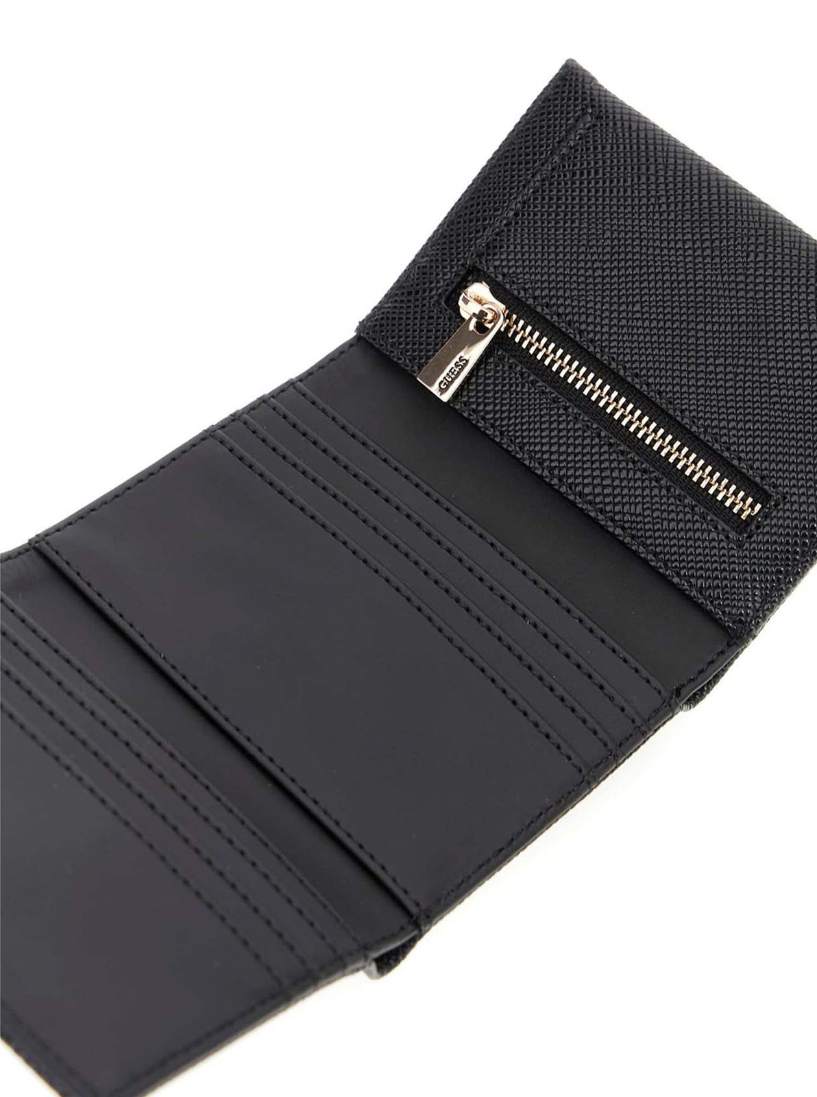 GUESS Rosalba SLG Petite Trifold Wallet Black GUESS Rosalba SLG Petite Trifold Wallet Black
