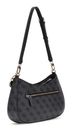 GUESS Noelle II Top Zipper Shoulder Bag Coal Logo GUESS Noelle II Top Zipper Shoulder Bag Coal Logo