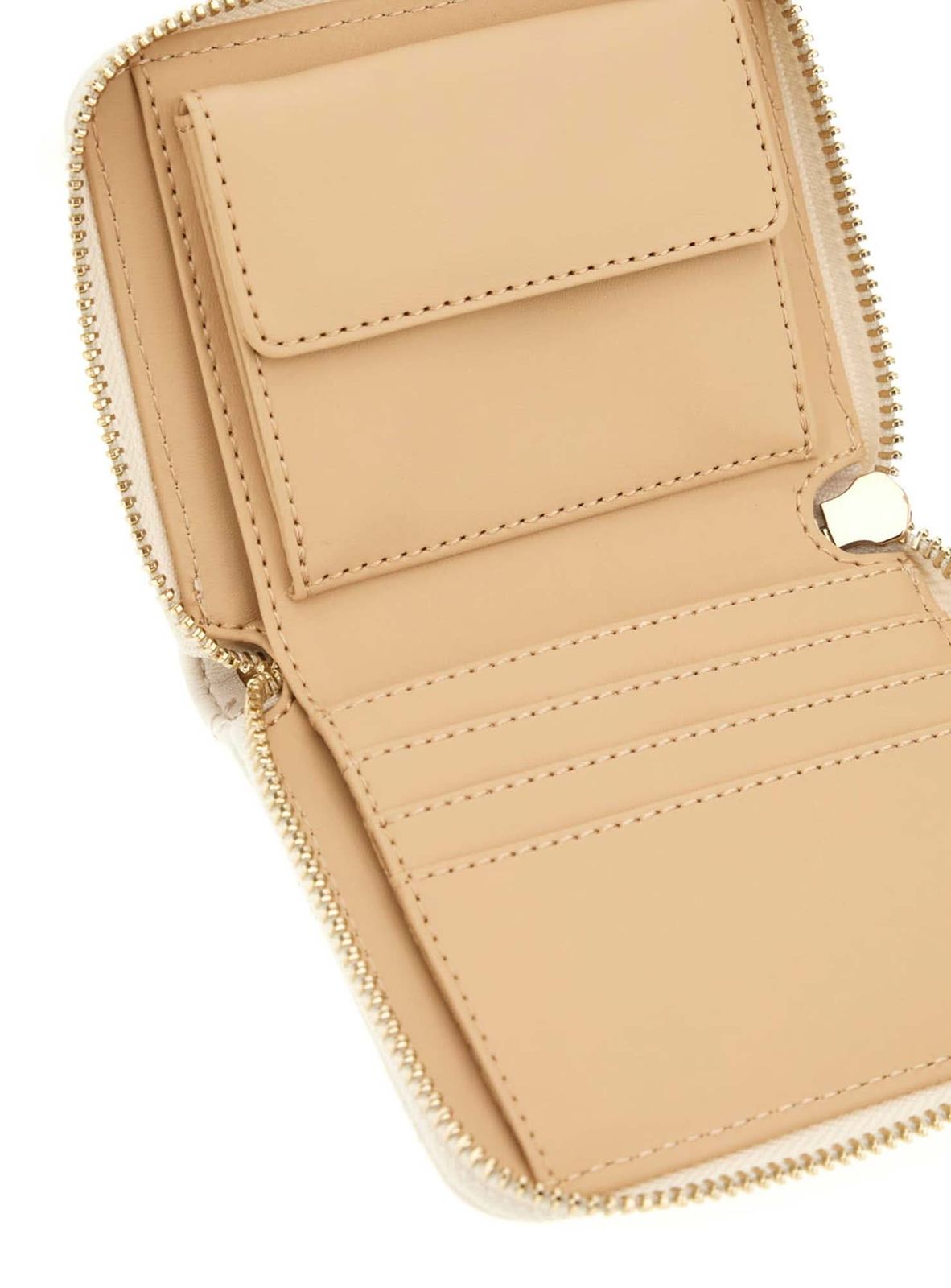 GUESS Giully II SLG Zip Around Wallet M Cream White GUESS Giully II SLG Zip Around Wallet M Cream White