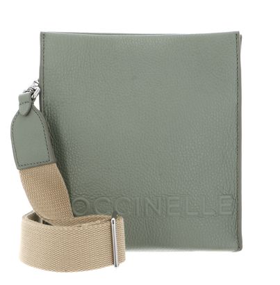 COCCINELLE Myrtha Maxi Log Crossbody Bag Grained Leather Greenery