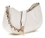 GUESS Aldina Top Zip Shoulder Bag Cream White GUESS Aldina Top Zip Shoulder Bag Cream White