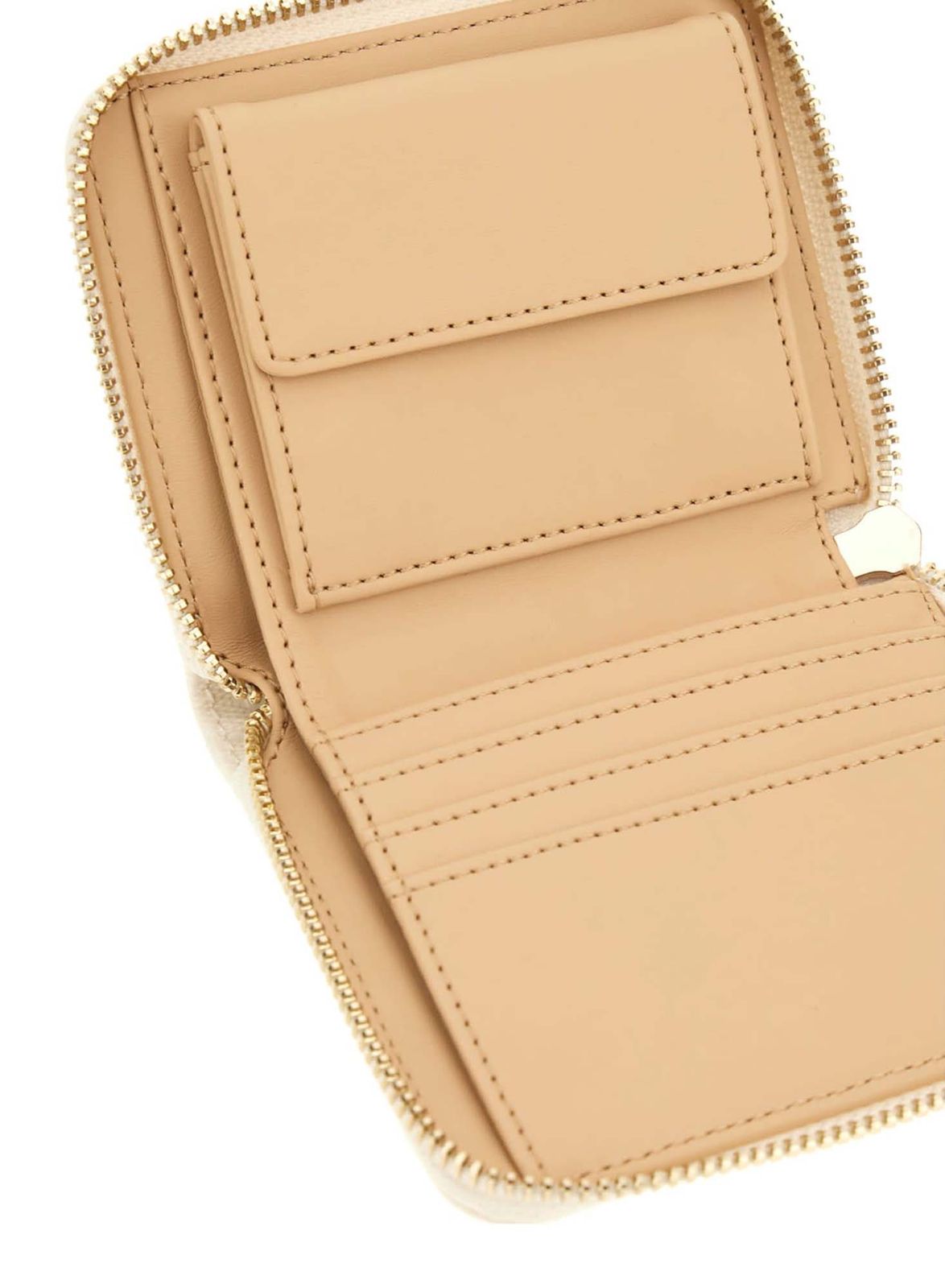 GUESS Aldina SLG Small Zip Around Wallet Cream White GUESS Aldina SLG Small Zip Around Wallet Cream White