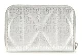 GUESS Aldina SLG Medium Zip Around Wallet Silver GUESS Aldina SLG Medium Zip Around Wallet Silver