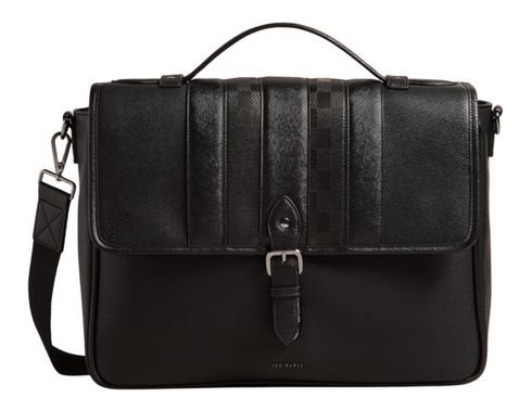 Ted Baker Wayvees House Check PU Satchel Briefcase Black