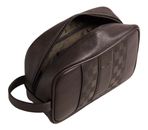 Ted Baker Waydee House Check PU Washbag Brown - Choc