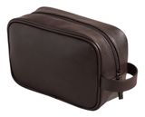 Ted Baker Waydee House Check PU Washbag Brown - Choc