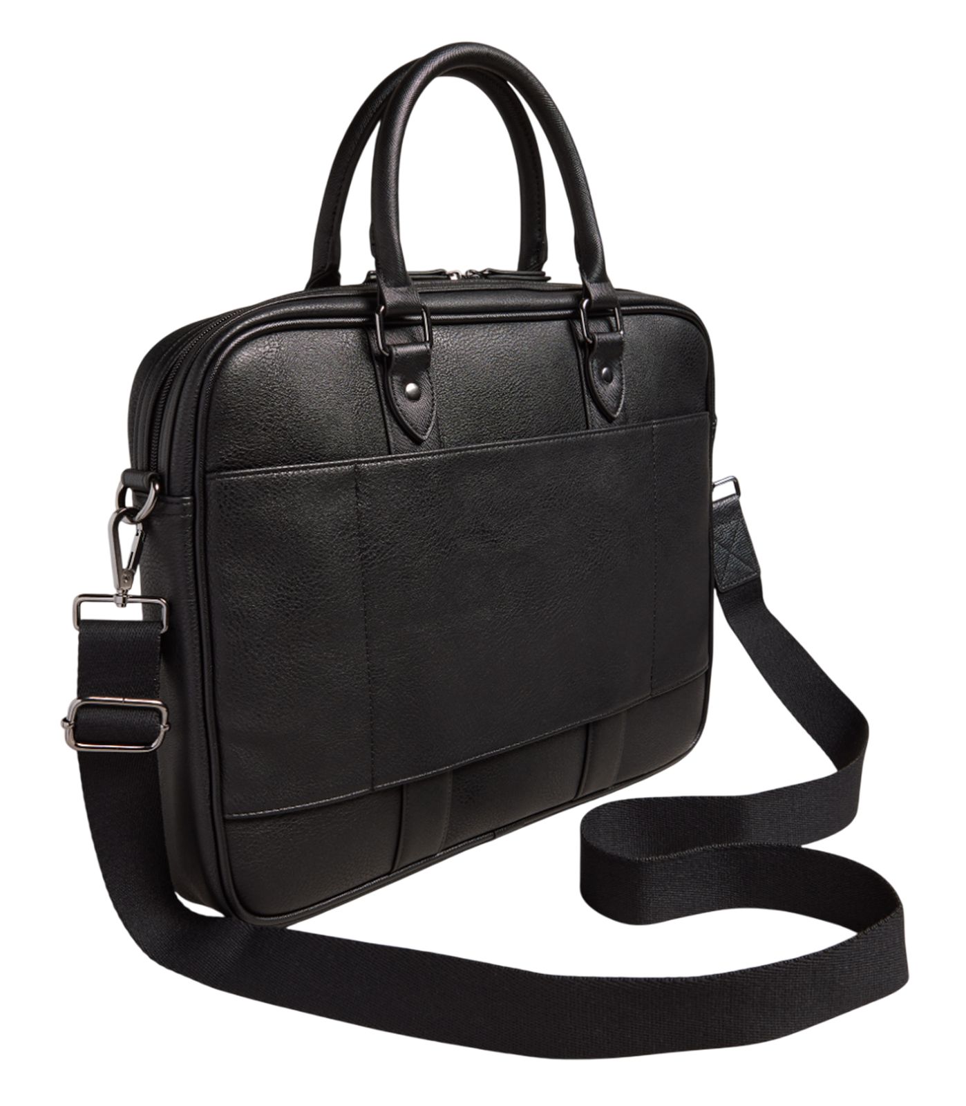 Ted Baker Waymon House Check PU Document Bag Black Ted Baker Waymon House Check PU Document Bag Black