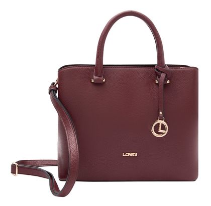 L.CREDI Maxima Handle Bag Wine