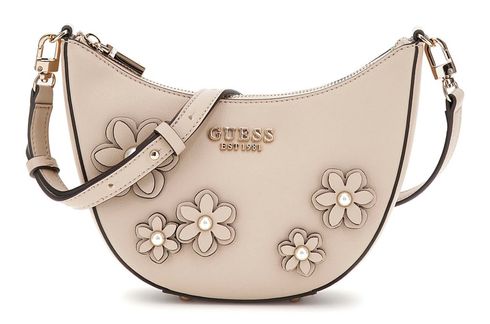 GUESS Zaria Mini Top Zipper Shoulder Bag Simply Taupe