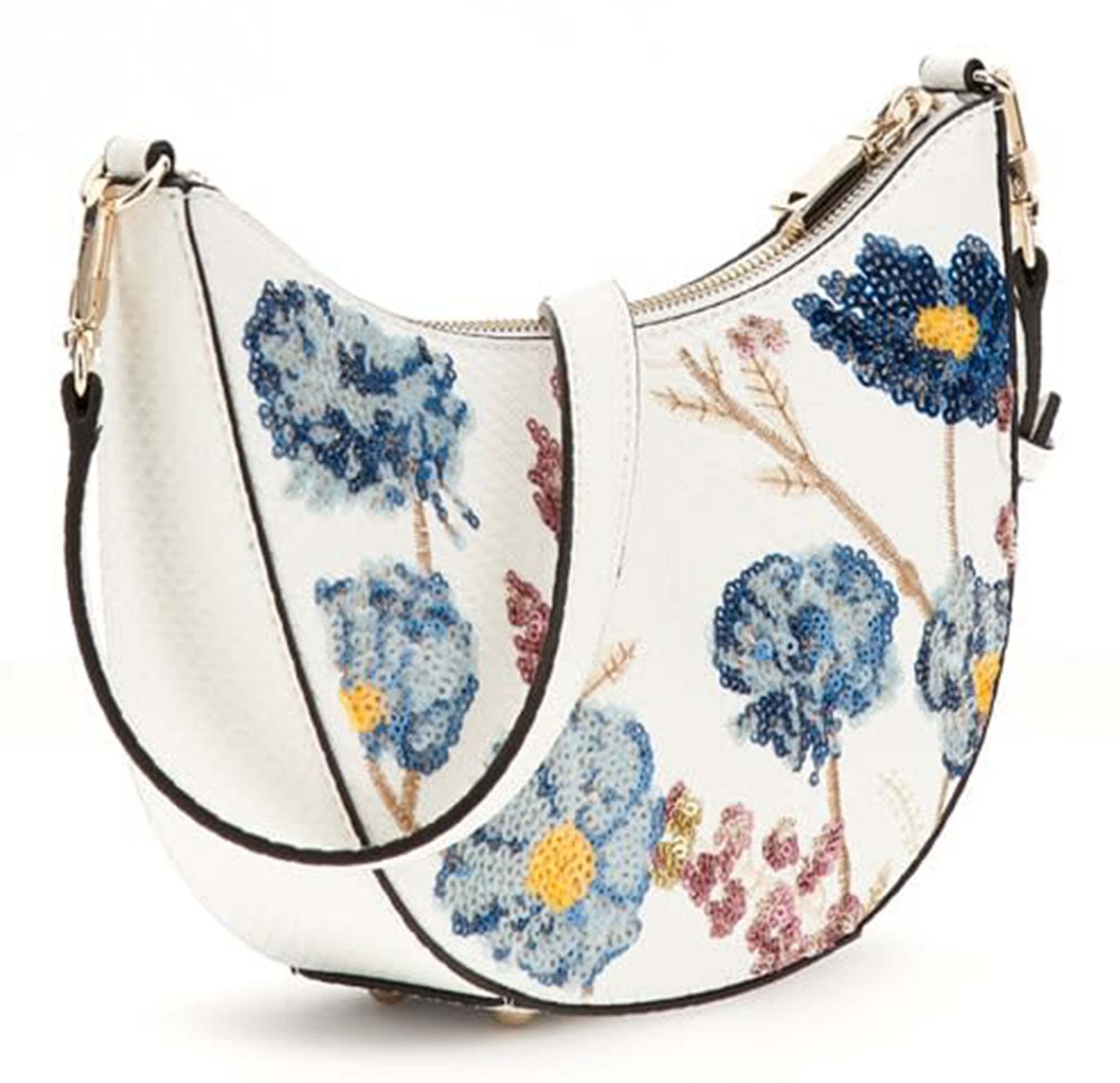 GUESS Zaria Mini Top Zip Shoulder Bag Floral Multi GUESS Zaria Mini Top Zip Shoulder Bag Floral Multi