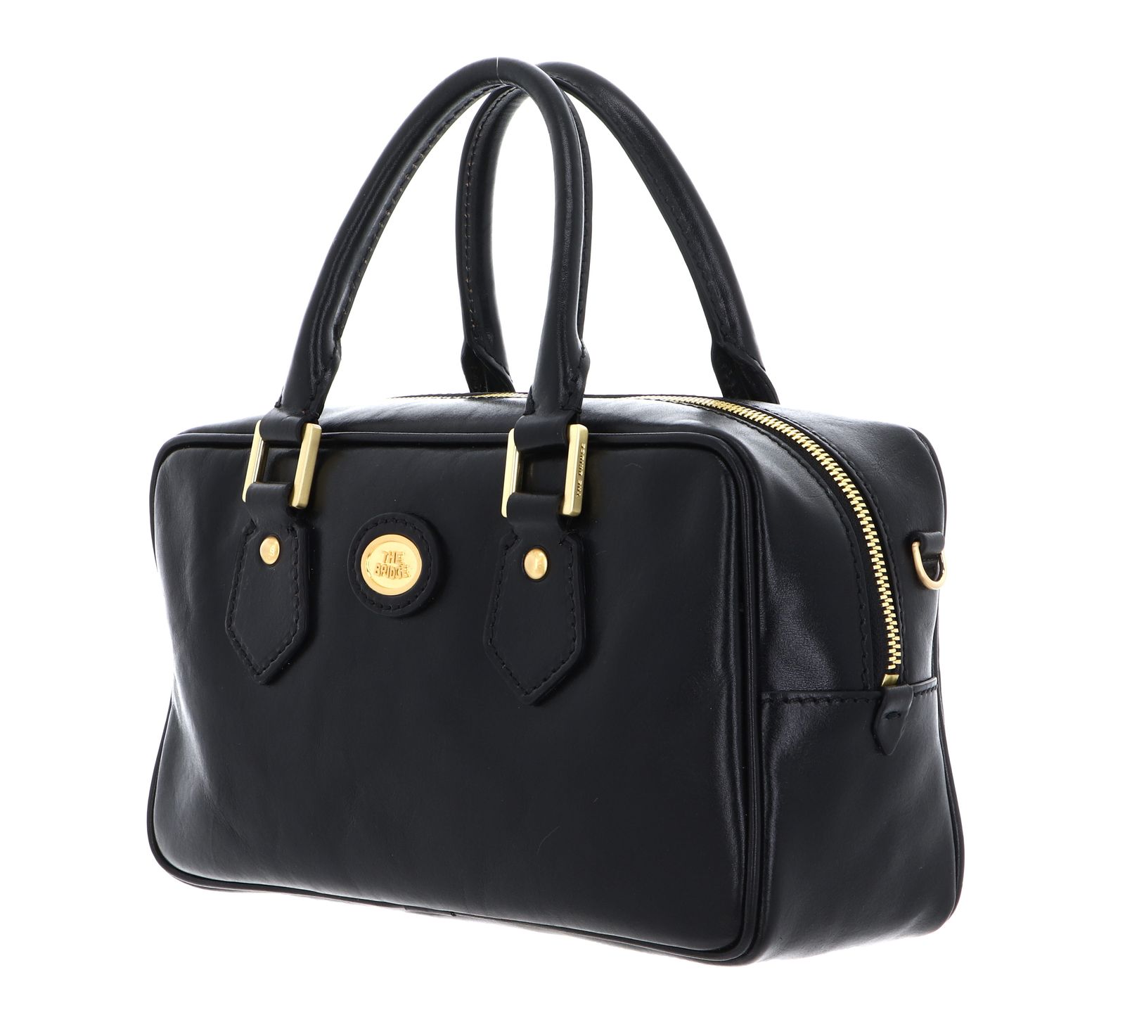 THE BRIDGE Stodo Boston Bag Nero / Oro THE BRIDGE Stodo Boston Bag Nero / Oro