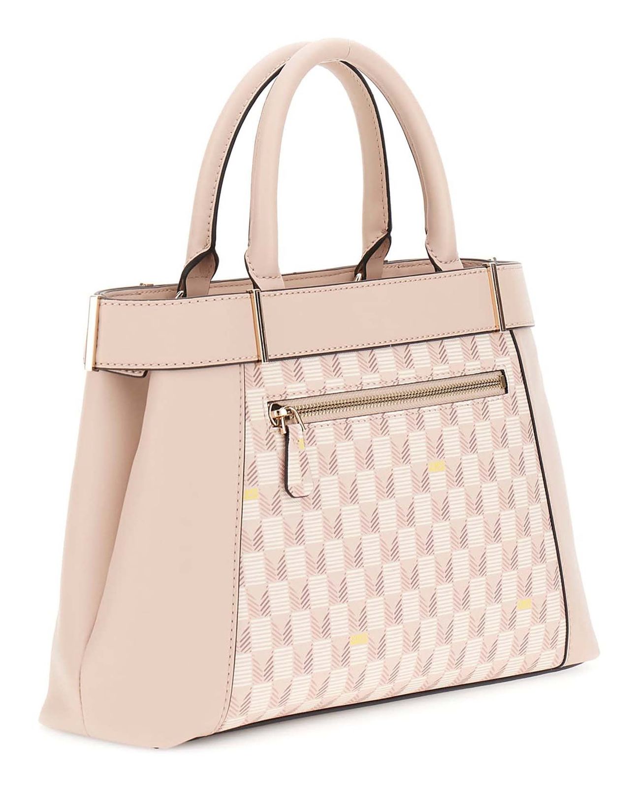 GUESS G Wave II Satchel Bag Blush Logo GUESS G Wave II Satchel Bag Blush Logo