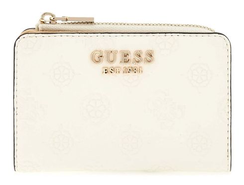 GUESS Phoebe SLG Zip Around Card Case Cream White