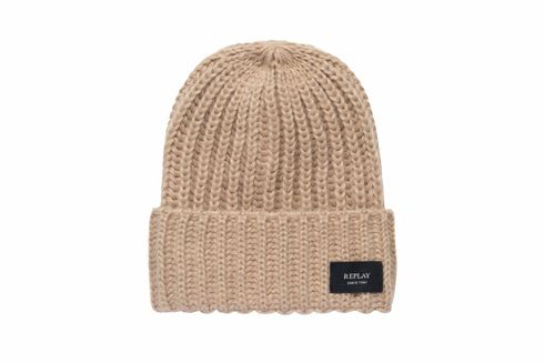 REPLAY Beanie Light Brown