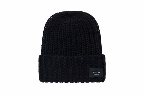 REPLAY Beanie Black