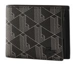 LACOSTE Billfold Coin M Monogram Noir Gris