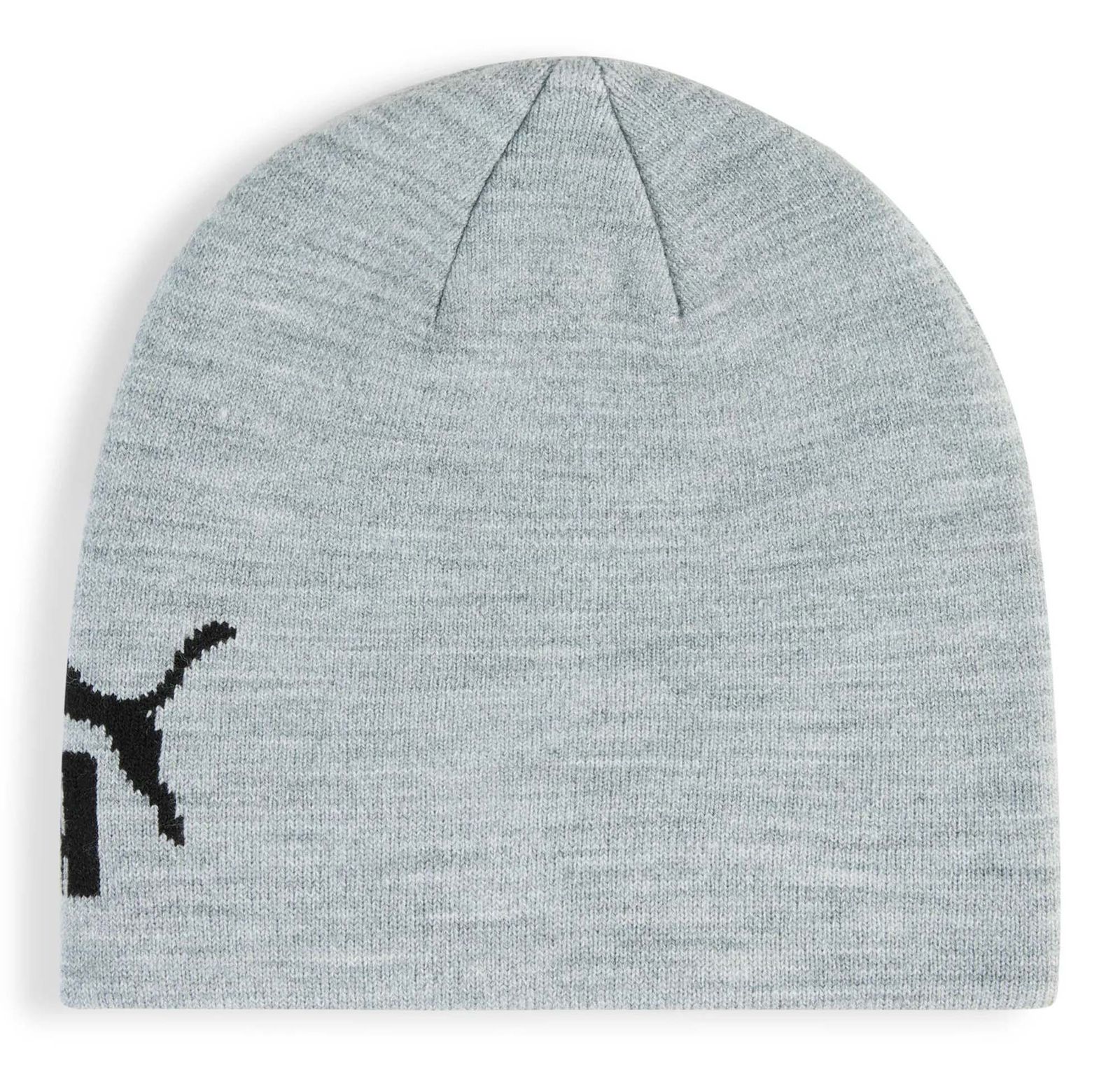 PUMA Ess Mid Crown Cuffless Beanie Light Gray Heather - Puma Black PUMA Ess Mid Crown Cuffless Beanie Light Gray Heather - Puma Black