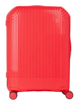 VALENTINO Wood Carry On Suitcase L Corallo