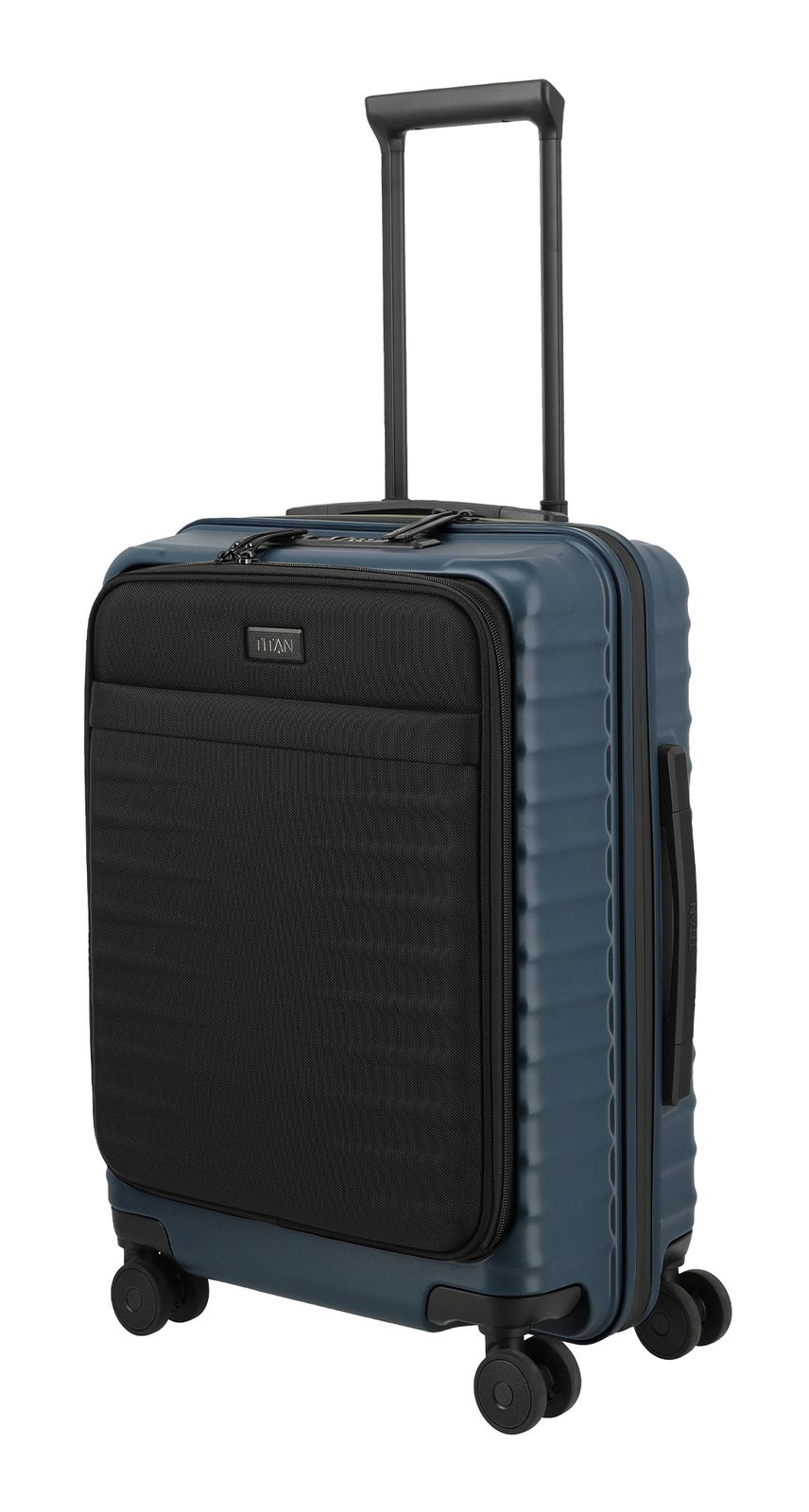 TITAN Upgrade 4W Trolley With Front Pocket S Midnight Blue TITAN Upgrade 4W Trolley With Front Pocket S Midnight Blue