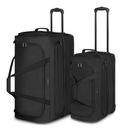 REDOLZ Duffle Essentials Wheeled Duffle Set L Exp. + M Exp. Black REDOLZ Duffle Essentials Wheeled Duffle Set L Exp. + M Exp. Black