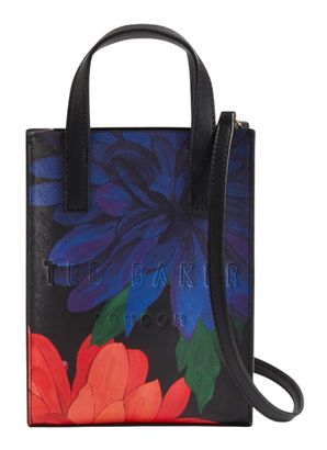 Ted Baker Amardas Printed Dahlia Mini Icon Bag Black