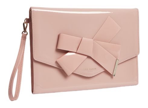 Ted Baker Nikkey Knot Bow Envelope Pouch Pl - Pink