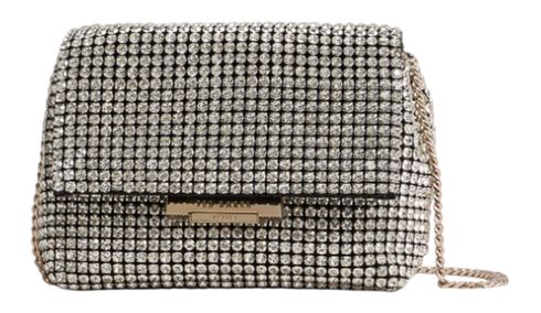 Ted Baker Gliters Crystal Mini Cross Body Bag Silver