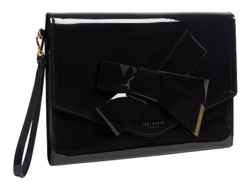 Ted Baker Nikkey Knot Bow Envelope Pouch Black