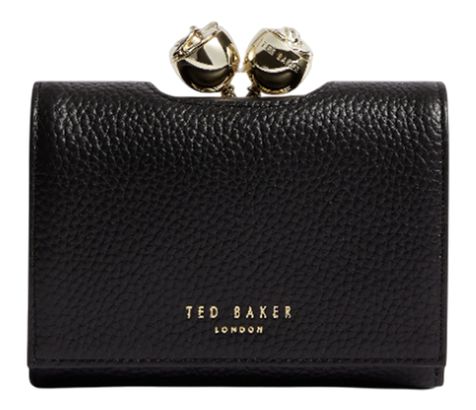 Ted Baker Roosa Rose Detail Leather Bobble Purse S Black