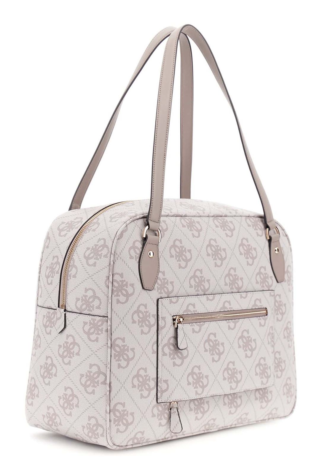 GUESS Travel Tote Dark Taupe Logo GUESS Travel Tote Dark Taupe Logo