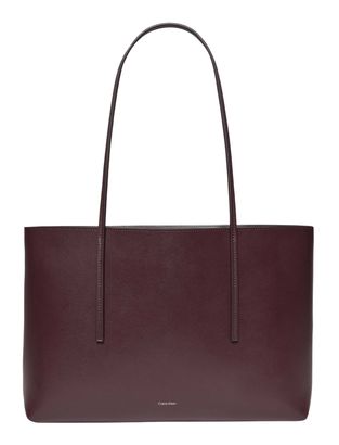 Calvin Klein Embossed Logo Foil Logo Tote Fudge / Espresso