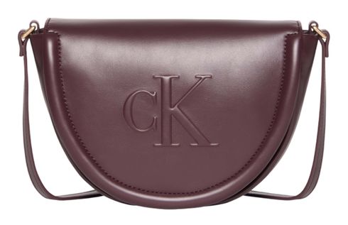 Calvin Klein Bold Monogram Saddle Crossover Fudge