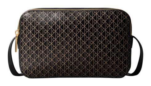 Calvin Klein Coated Emblem Camera Bag Black AOP