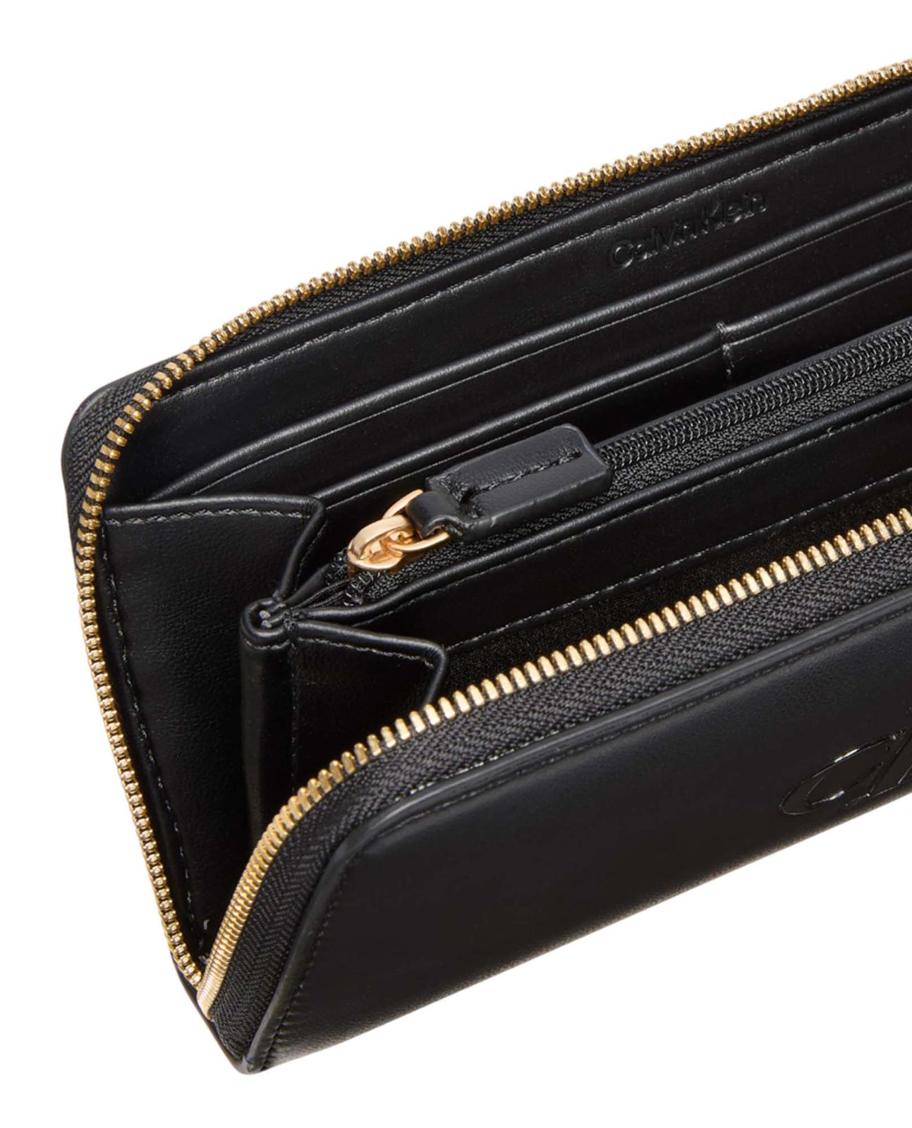 Calvin Klein Bold Monogram Zip Around Wallet Black Calvin Klein Bold Monogram Zip Around Wallet Black