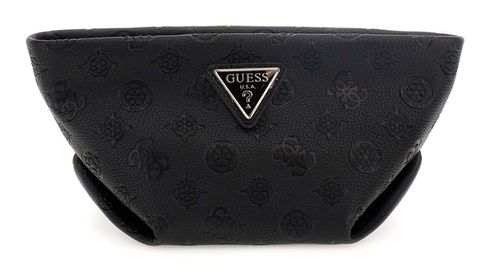 GUESS Helina Top Zip Cosmetic Bag Black Logo