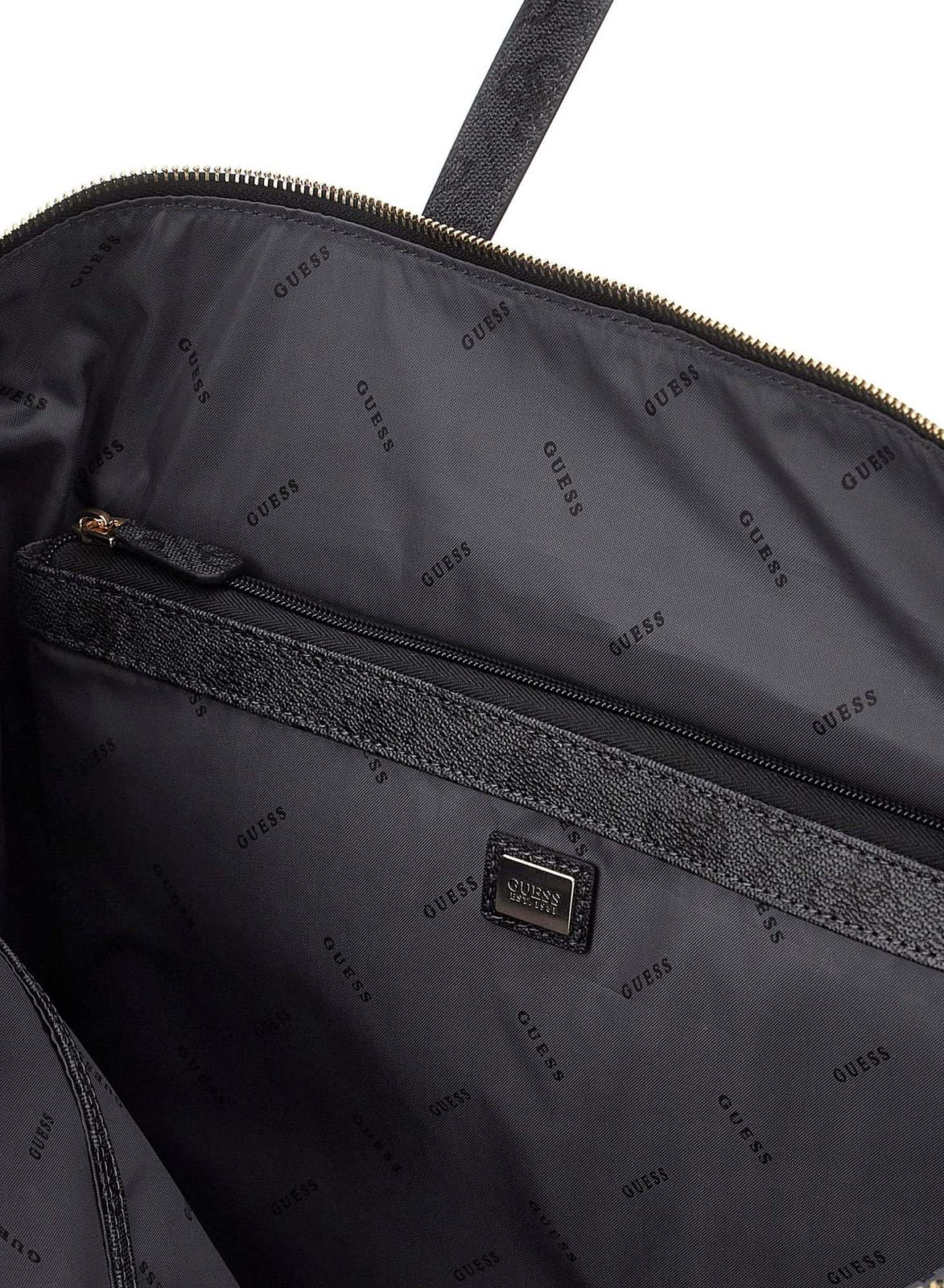 GUESS Latona Carryon Large Tote Coal Logo GUESS Latona Carryon Large Tote Coal Logo