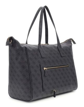 GUESS Latona Carryon Large Tote Coal Logo