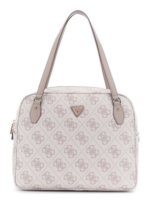 GUESS Travel Tote Dark Taupe Logo